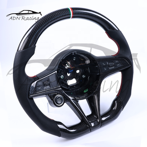 Volante de Fibra de Carbono Negra 3K Twill OEM para <span class=keywords><strong>Alfa</strong></span> <span class=keywords><strong>Romeo</strong></span> Giulia <span class=keywords><strong>Stelvio</strong></span> 2017-2021 - Product Image 2