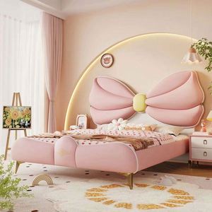 Royal Themed Wood Children's Daybed Cotton Upholstered Headboard Comfortable <b>Space</b> <b>Saving</b> Design Small Bedroom Girls Gift Modern - Product Image 5