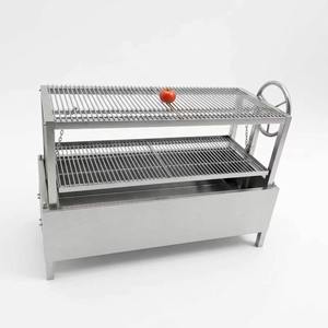Parrilla de Barbacoa Comercial Manual de Acero Inoxidable de Doble Capa con Altura Ajustable para <span class=keywords><strong>Restaurante</strong></span> - Product Image 5