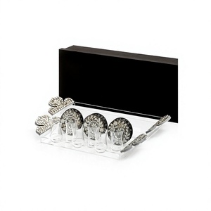 Bandeja de Diseño Ventajoso para Postres y Aperitivos en Acrílico y Madera con Juego de Mopas y Posavasos - Product Image 1