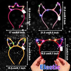 Orecchie di Topolino, Coniglio e Gatto Luminose in Peluche con LED, Coroncine e Fasce per Capelli; Bestseller per Bancarelle di Mercato Notturno - Product Image 4