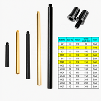 Tige d'extension universelle en aluminium, bas de tige femelle 1/4 pouce, haut de tige mâle 1/4 pouce, pour trépieds et perches, allongement pour équipement photographique
