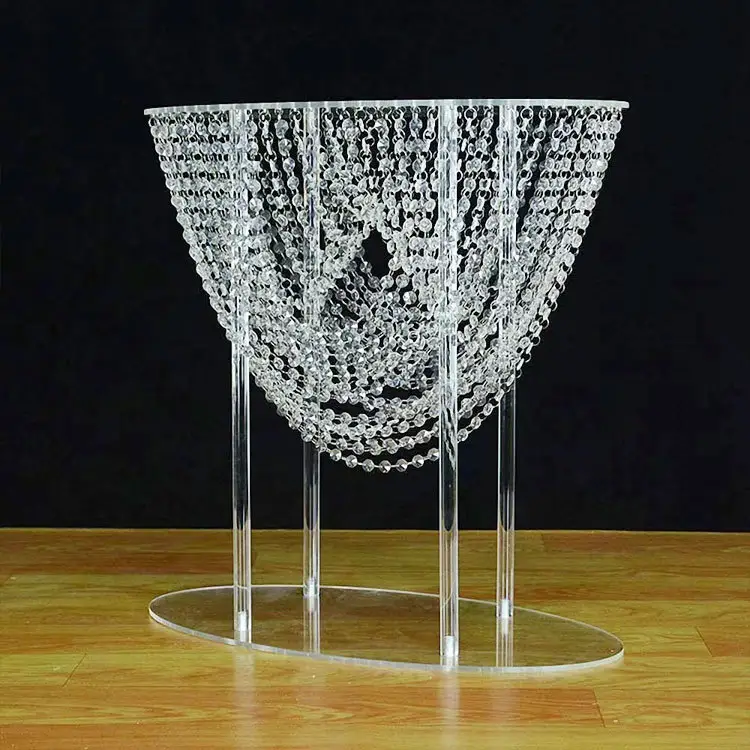 Support à fleurs en acrylique Pièce maîtresse de mariage en acrylique Centres de table de mariage en acrylique transparent pour tables