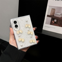Coque de téléphone en époxy avec perles et nœuds en gelée style Cottage pour Galaxy Z Fold 8 Ultra, avec dragonne à perles de cristal, et coque pliable pour Z Flip 8-3