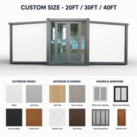 Maison préfabriquée extensible à double aile de 40 pieds, assemblage rapide, maison pliable pour l'hébergement temporaire en station balnéaire, directement de l'usine, AU US EU