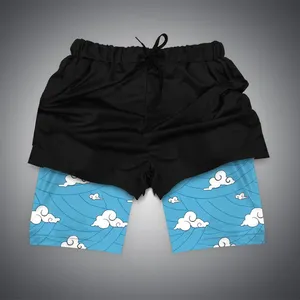 Quần short tập gym anime nam nữ in 3D hình Dragon Ball One Piece 2 trong 1 nhanh khô thoáng khí, quần bó thể thao - Product Image 2