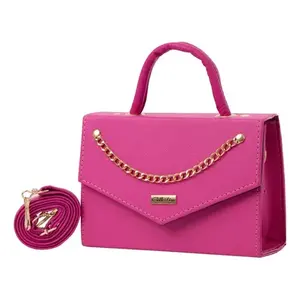 Bolso Bandolera para Mujer Belisa, Cuero Genuino, Cierre de Cremallera Impermeable, Decoración de Cadena, Uso Diario en Todas las Estaciones - Product Image 1