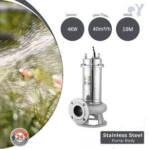 QY Pompe de broyeur d'eaux usées électrique Pompe à eaux usées submersible chimique avec couteau de coupe - Product Image 4