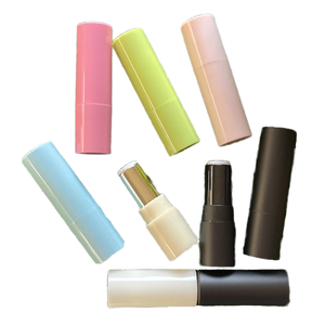 Empty Plastic Lipstick Tubes Screw Cap Matte Finish 16-17.9mm Cosmetic Container Pink Green Blue <b>Black</b> White Color Options - Product Image 1