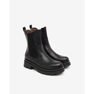 Stivaletti bassi da donna I411940d neri Slip-On stivali da neve a taglio alto classico stile Chelsea plat in cotone plat PU per l'autunno/inverno - Product Image 2