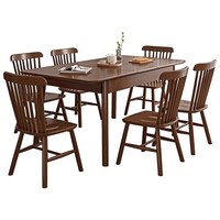 Ensemble de salle à manger moderne pour petit appartement, table de bureau rétractable et réglable en bois massif de style nordique avec chaises