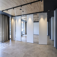 Porte coulissante en aluminium, partition amovible, mural de séparation amovible pour hôtel