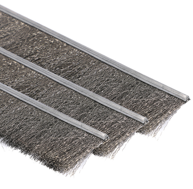 Industrial & DIY Grade Nylon Bristle Steel Wire Strip Brush with Aluminum Alloy Handle for Rust Removal and Polishing