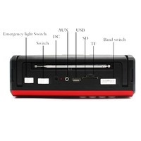 Lampe LED portable Shenzen Meier MU 40 M-U40 M-U40BT avec radio DSP 4 bandes USB TF AM FM SW et horloge à quartz
