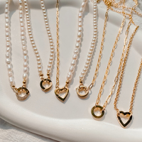 eManco PVD Or 14K Zircon Émail Fermoir Cercle Acier Inoxydable Anti-ternissement Pièces de Collier de Perles DIY