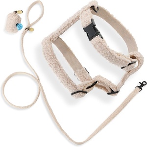 Harnais pour chien personnalisé en velours Teddy de luxe, doux et ajustable, design tendance sur mesure, vente en gros - Product Image 1