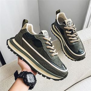New Men's Work Platform Casual <b>Shoes</b> Non Slip Spring Winter Comfort Mesh Lace-Up High Quality Factory Direct - Product Image 2