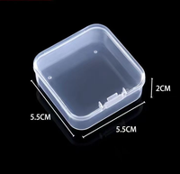 Boîte de rangement en plastique transparente avec couvercle à charnière pour petites pièces, bijoux, quincaillerie, boîte de rangement en plastique