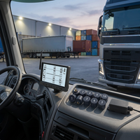 Système de surveillance de la pression des pneus sans fil numérique CARQSENG 433,92 MHz TPMS avec capteur externe pour camions 12-30 V