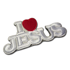 Patch brodé « J'aime Jésus », badge thermocollant, patchs personnalisés pour vêtements - Product Image 4