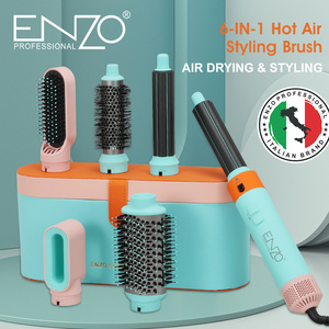 <span class=keywords><strong>ENZO</strong></span> Styler Multifunzione 6 in 1 per Capelli, Spazzola Asciugacapelli, Pettine ad Aria Calda, Ferro Arricciacapelli, Piastra Lisciante, Strumenti di Styling con Custodia in Pelle - Product Image 3