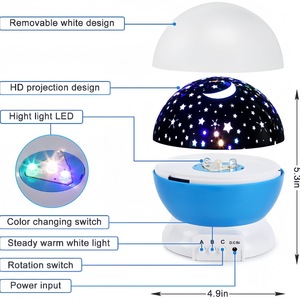 Lampada Notturna Romino Star Master 360 con Proiezione Luna e Stelle, Rotazione a 360 Gradi, Prezzo di Fabbrica - Product Image 6