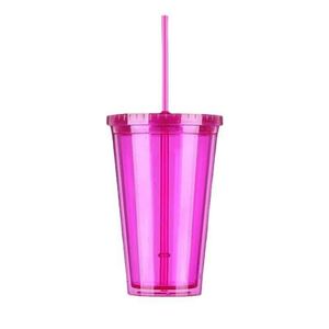 Gobelet à eau réutilisable à couvercle plat avec revêtement transparent à double paroi, portable et anti-corrosion, adapté aux aliments - Product Image 4
