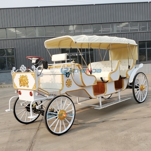 Carroza eléctrica turística blanca personalizada de fábrica, tipo familiar extendida con toldo, ideal para complejos turísticos - Product Image 4