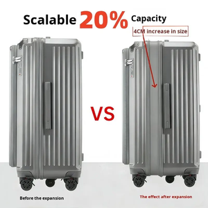 <span class=keywords><strong>Valigia</strong></span> da Viaggio con Apertura Laterale a Cerniera da 30 Pollici, Grande Capacità Espandibile, Trolley Girevole, Bagaglio a Mano, 5 Ruote, Design Moderno per Affari - Product Image 2