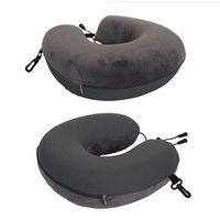 Oreiller de voyage en mousse à mémoire de forme 100% Oreiller de cou pour costume d'avion tissé