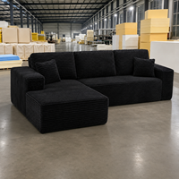 Canapé moderne en velours côtelé chenille à prix d'usine, canapé profond à assise compressée, ensemble de canapés en mousse haute densité, mobilier de maison