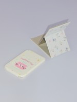Miroir de poche pliable en cuir PU Winway, logo personnalisé, petit miroir de maquillage de bureau pour les voyages, miroir de poche carré