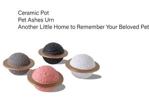 Kediler köpekler kremasyon Urn cenaze malzemeleri için anıt hizmet için kül için nemli geçirmez evcil hayvan vazosu mühürlü çimento gezegen kupası - Product Image 4