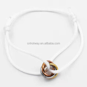2023 all'ingrosso anello in acciaio inossidabile intrecciato bracciale in corda moda coppia <span class=keywords><strong>accessori</strong></span> personalizzati per bracciali per uomo donna - Product Image 4