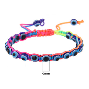 <span class=keywords><strong>2022</strong></span> femmes bijoux corde réglable bleu turc tissé à la main tressé perle mauvais yeux s - Product Image 2