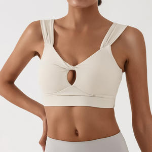 Ruiquwin เสื้อโยคะดันทรงยืดหยุ่นสูงสำหรับผู้หญิงบราออกกำลังกายแบบมีรูระบายอากาศเซ็กซี่เสื้อออกกำลังกายด้านหน้า - Product Image 2