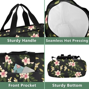 Sac à dos isotherme extra large de grande capacité 30L avec design floral hawaïen personnalisé pour la livraison de repas chauds et les pique-niques - Product Image 5