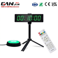 Jam Timer Olahraga Digital LED Kontrol Tombol Tekan Model Media Sosial GANXIN yang Sedang Tren, Stopwatch Game Gym, Pasokan Langsung Pabrik