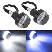 Clignotants LED bicolores pour motos, feux de position latéraux, feux de bout de guidon, système d'éclairage pour moto
