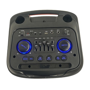Haut-parleur de karaoké double 10 pouces le plus vendu, 40W avec écho, réverbération, LED RGB, utilisation en extérieur et prise en charge de la carte mémoire pour les fêtes de famille - Product Image 5