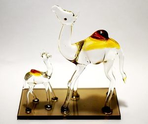 Murano Glass Factory Price Indoor Decoration Transparent Elk Reindeer Crystal Camel Sublimation Blank Christmas Decoration - Product Image 4