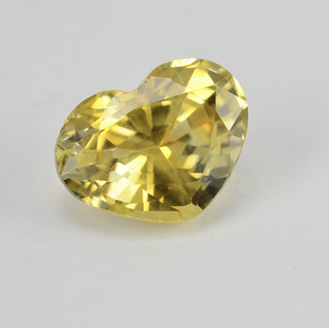 Saphir jaune naturel en forme de cœur, pierre précieuse facettée, pour la création de bijoux, 3 mm à 6 mm, certifiée, vente en gros - Product Image 1