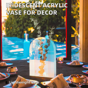 Vase de mariage en cristal irisé, verre arc-en-ciel, centres de table floraux originaux, décoration moderne et unique pour la maison, écologique - Grande Vente - Product Image 2