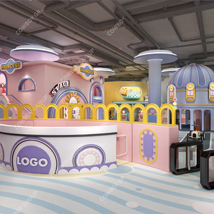 Espace de jeu intérieur sur mesure sur le thème des pastels, système de jeu de rôle multi-zones intégré pour locaux commerciaux clés en main - Product Image 2