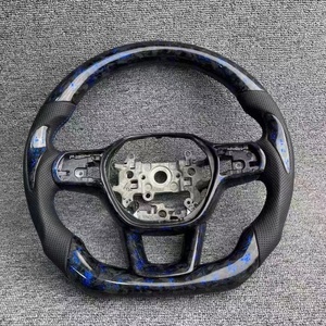 Volante de Fibra de Carbono Forjado con Costuras Personalizadas, para <span class=keywords><strong>Honda</strong></span> <span class=keywords><strong>Civic</strong></span>, Volante de Cuero, Venta Caliente, Suministro de Fábrica - Product Image 3