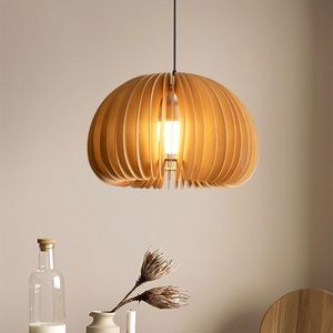 Lámpara de Calabaza de Madera Creativa de Estilo Nórdico Retro, Lámpara Colgante Japonesa de Estilo Wabi-Sabi para Restaurantes, Dormitorios y Casas de Huéspedes - Product Image 2