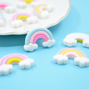 Miniatures en résine arc-en-ciel, accessoires artisanaux pour la création de bijoux, épingles à cheveux, broches, DIY, coques de téléphone faites à la main, aimants de réfrigérateur - Product Image 3