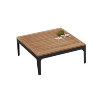 Mesa de té cuadrada con panel de madera plástica, 60*60*40.