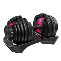 Ensemble d'haltères de musculation de 24 kg (52,5 lb) pour la musculation, haltères réglables personnalisés