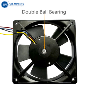 AM12025HB4W doble voltaje 50HZ 60HZ 115V 230VAC ventilador 15W13W Axial Muffin ventilador rodamiento de bolas 120x25mm ventilador de ventilación de refrigeración 4 cables - Product Image 4